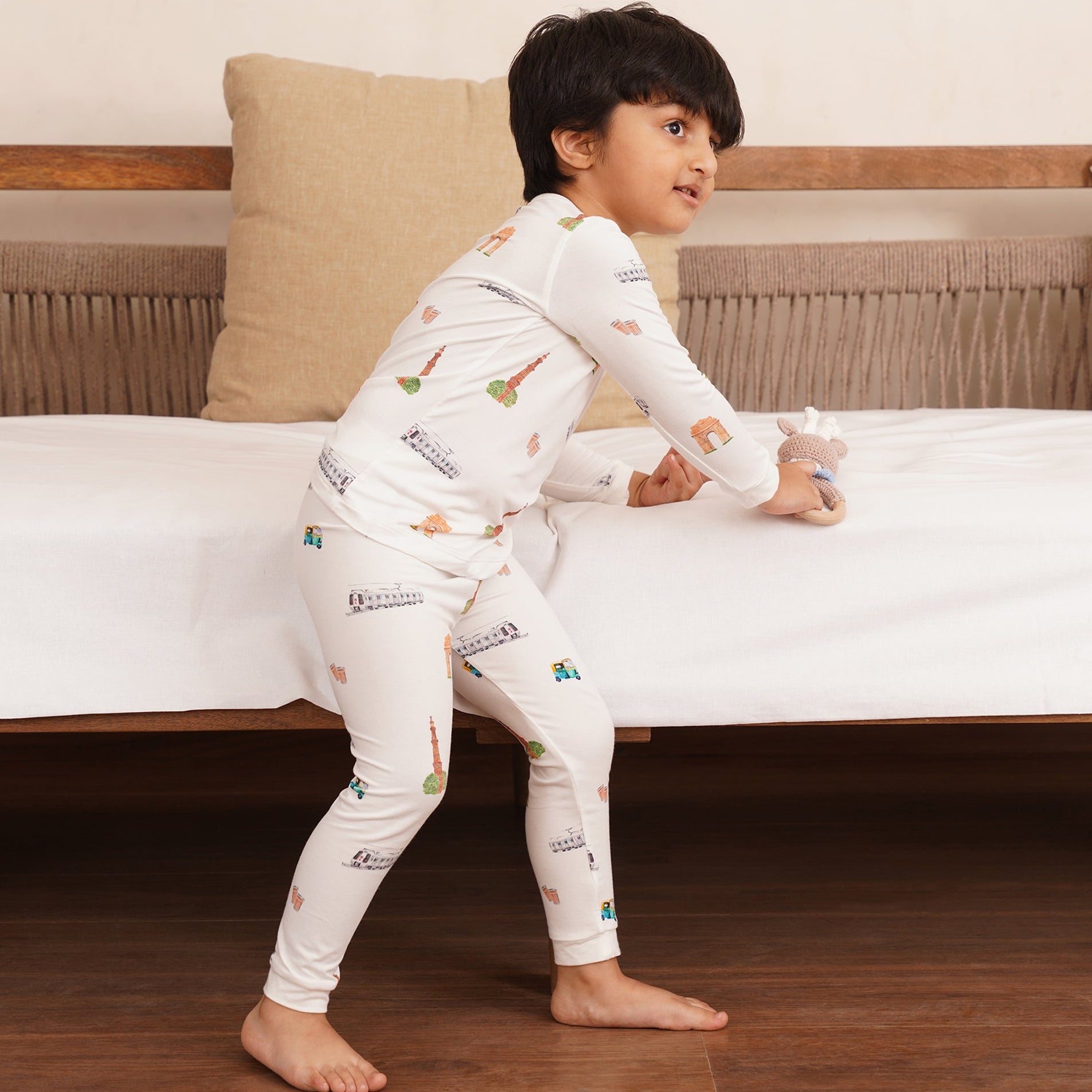 Toddler in Bamboo pyjamas