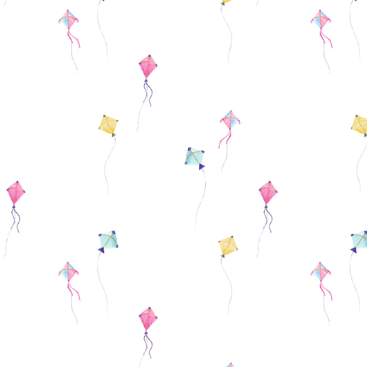 Colorful kite pattern on a white background