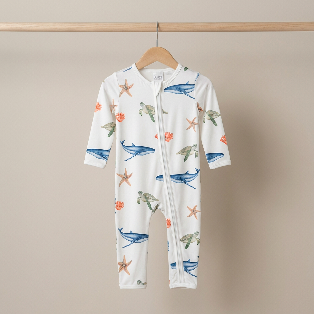 Under the Sea Bamboo Zipsuit