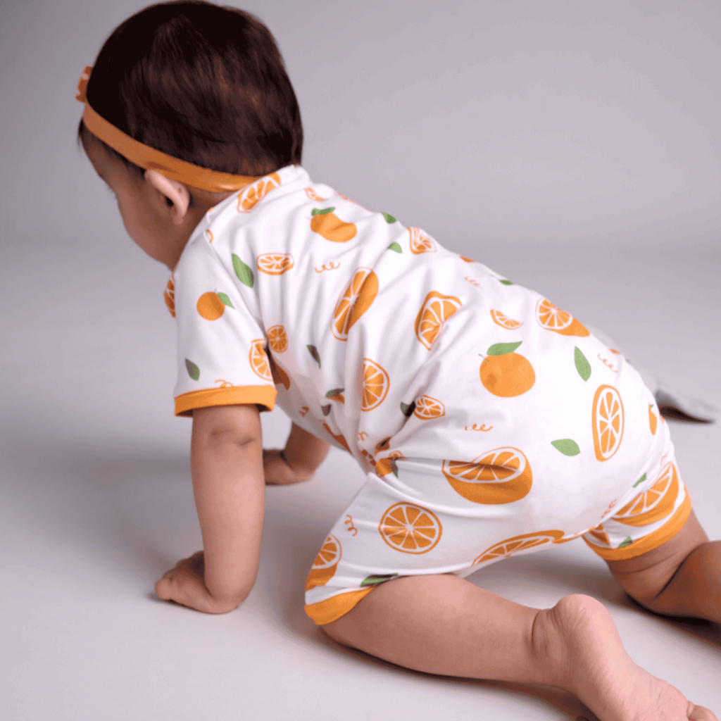 Orange Shortie Side Crawling