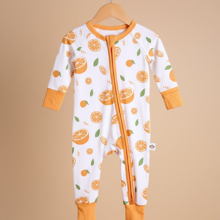 Citrus Fruits Bamboo Zipsuit