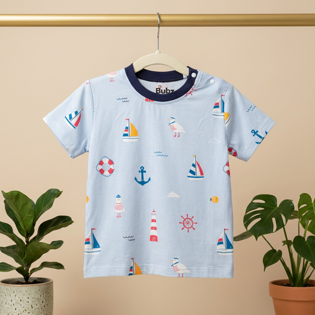 Sailor bamboo T-shirt for babies and kids
