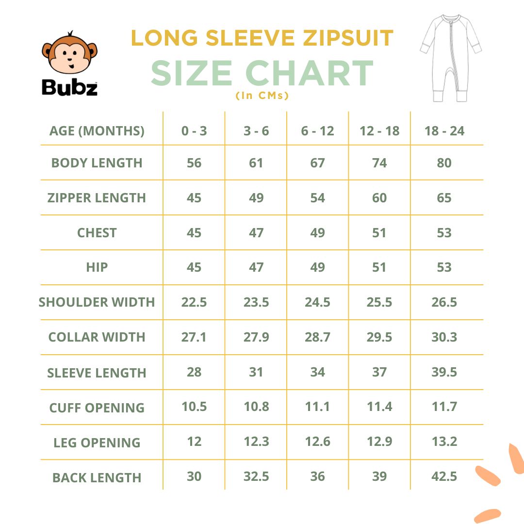 Citrus Fruits Bamboo Zipsuit