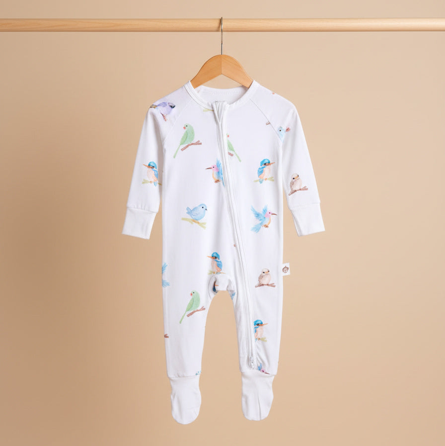 Tiny Tweets Bamboo Zipsuit