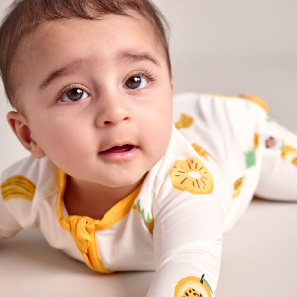 Tropical Fruits Zipsuit Lying Close Up