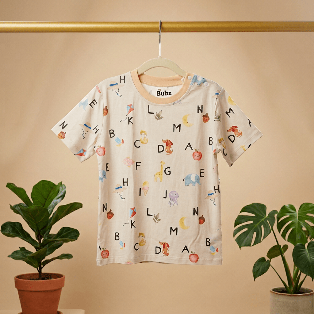 Alphabet Adventure Bamboo T-shirt - Bubz