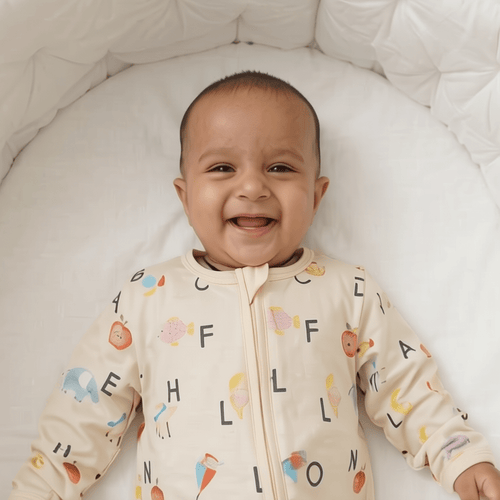 Alphabet Adventures Bamboo Zipsuit - Bubz