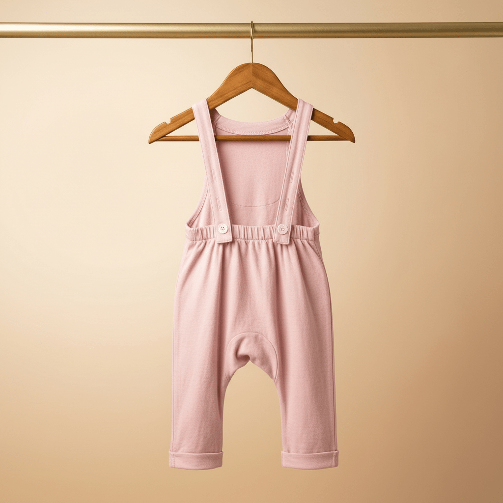 Bamboo Dungaree in Cotton Candy Pink - Bubz