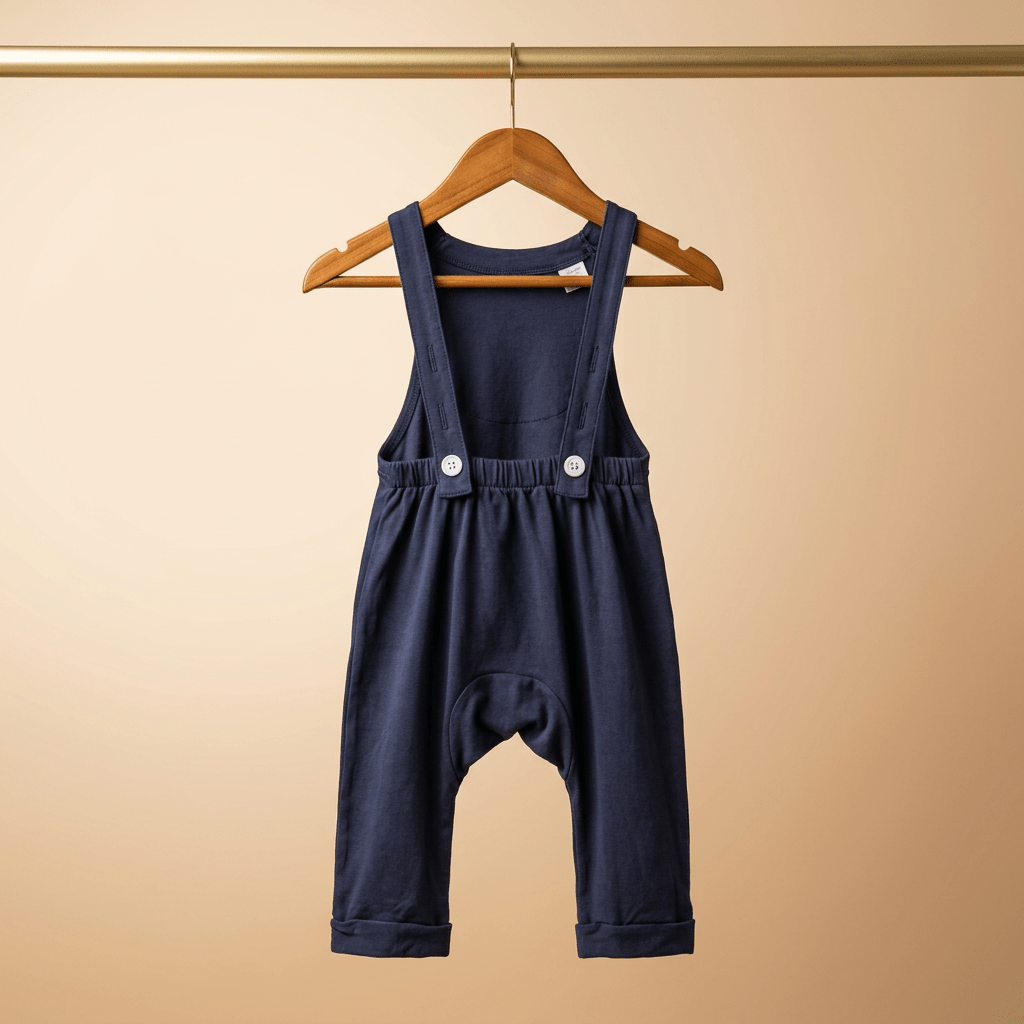 Bamboo Dungaree in Navy Blue - Bubz