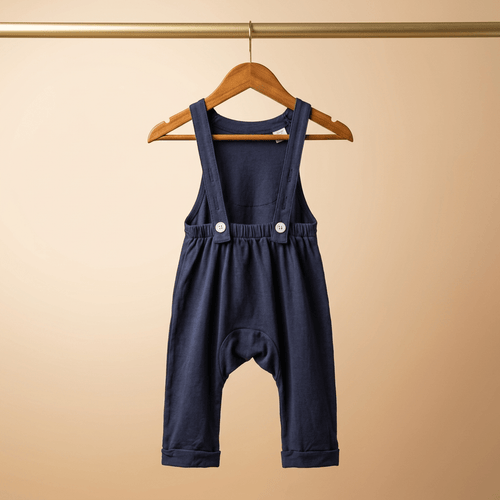 Bamboo Dungaree in Navy Blue - Bubz