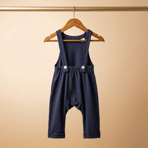 Bamboo Dungaree in Navy Blue - Bubz