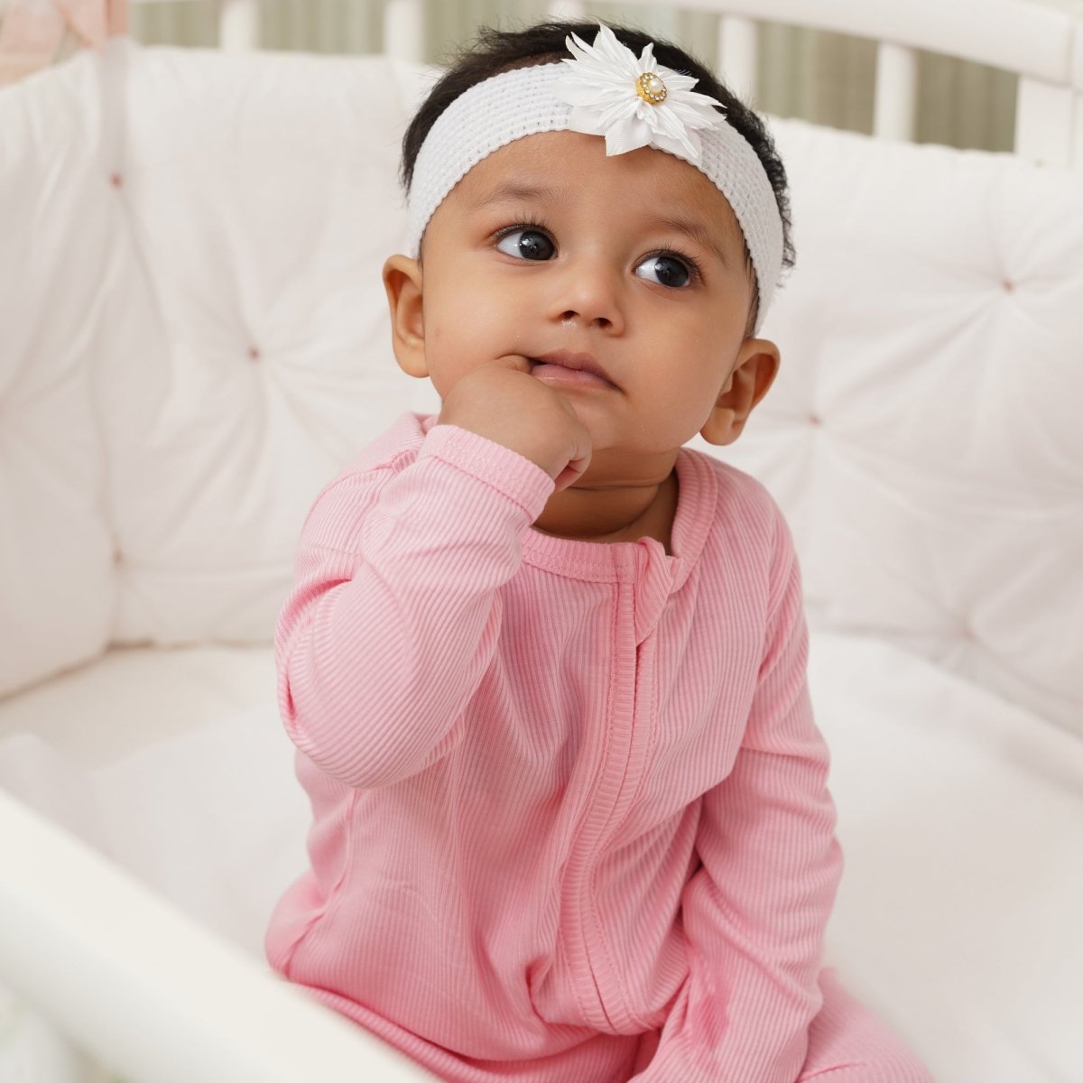 Bamboo Ribbed Zipsuit in Cotton Candy Pink - Bubz