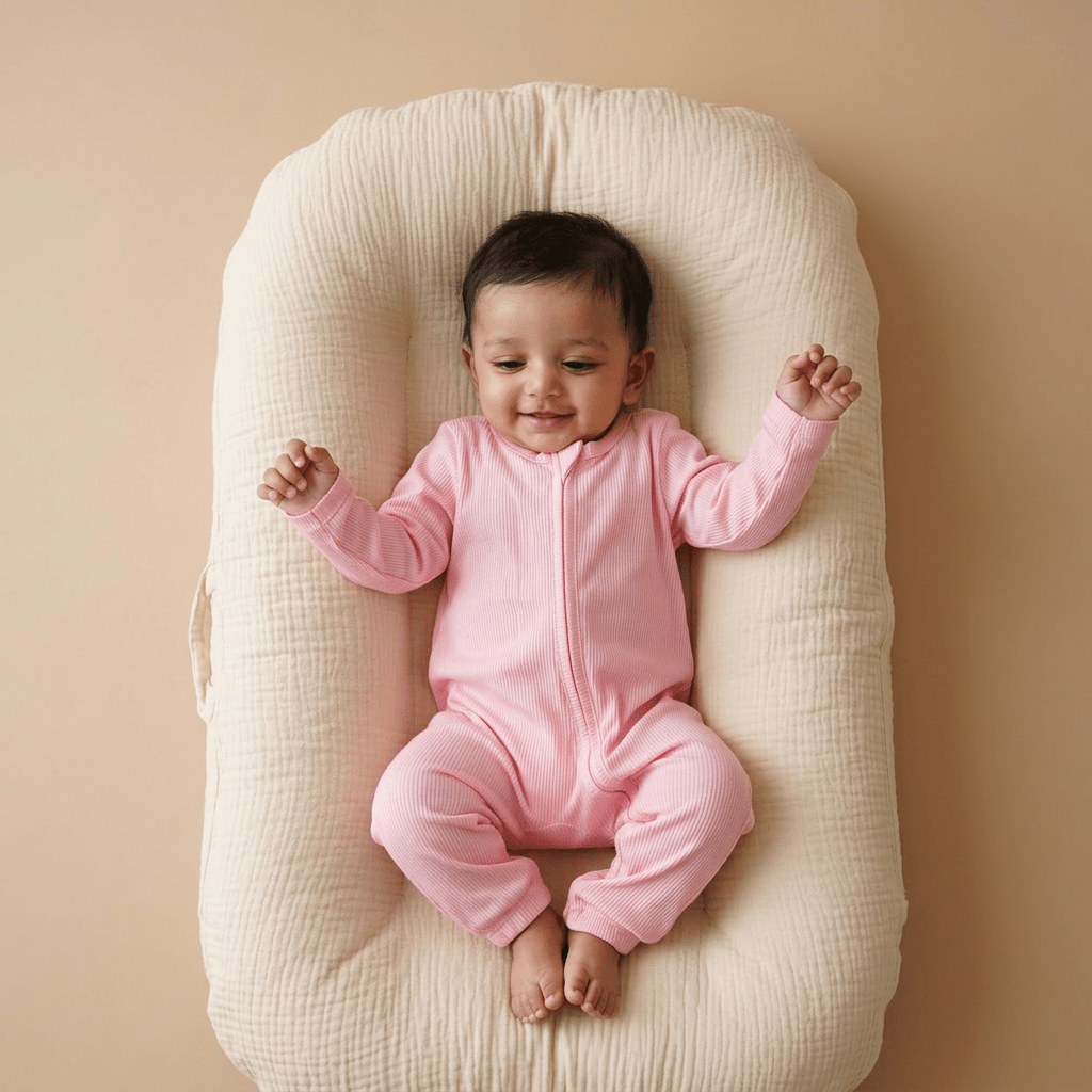 Bamboo Ribbed Zipsuit in Cotton Candy Pink - Bubz