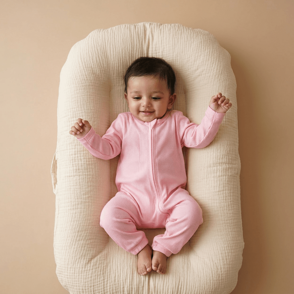 Bamboo Ribbed Zipsuit in Cotton Candy Pink - Bubz