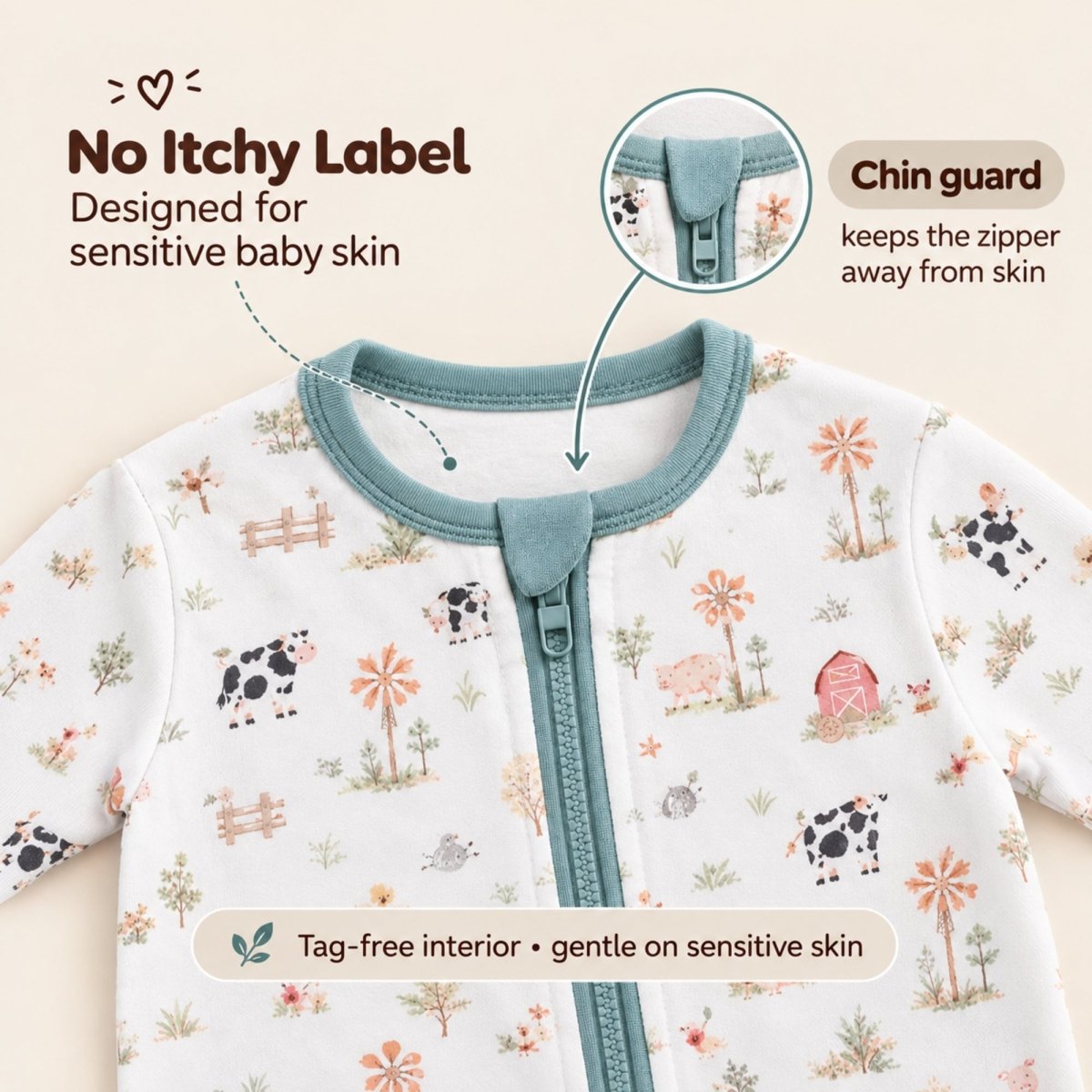 Barn Bamboo Zipsuit - Bubz