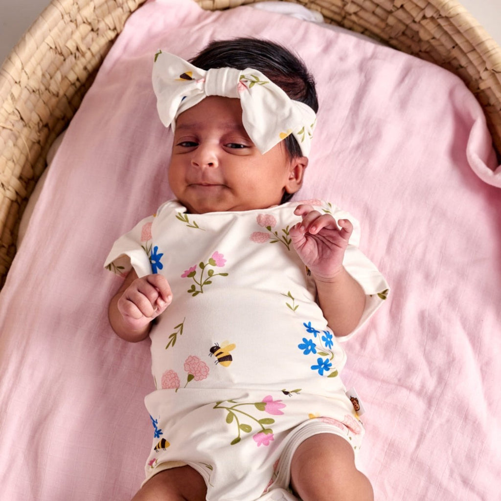 Blossoms Bamboo Bodysuit - Bubz
