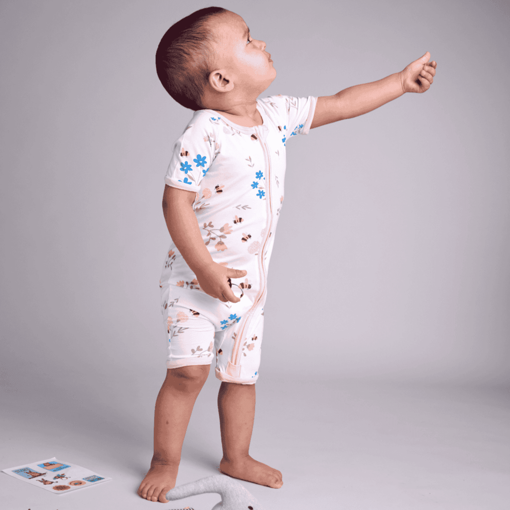 Blossoms Bamboo Romper - Bubz