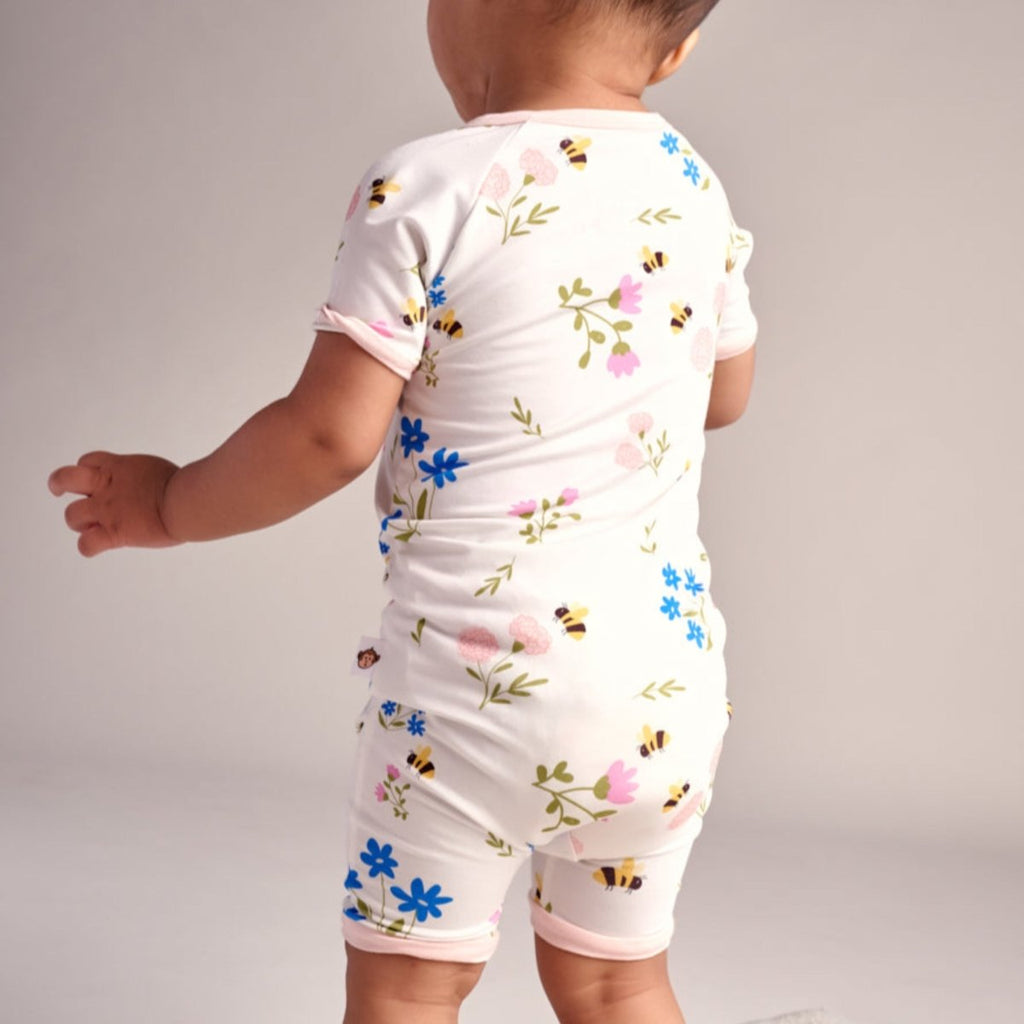 Blossoms Bamboo Romper - Bubz