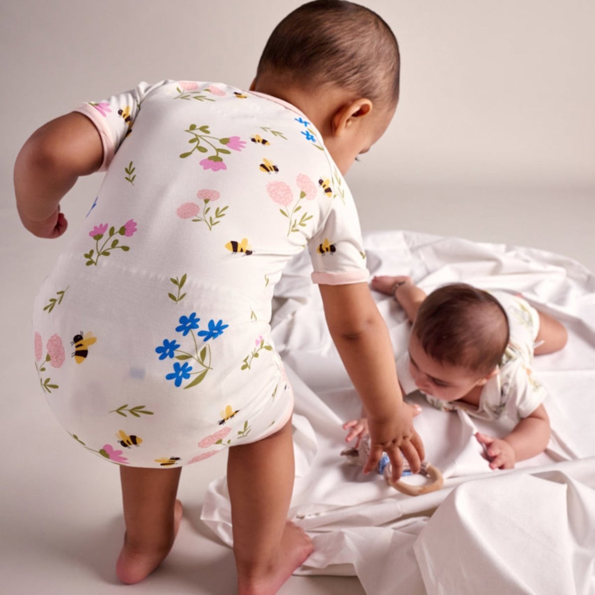 Blossoms Bamboo Romper - Bubz