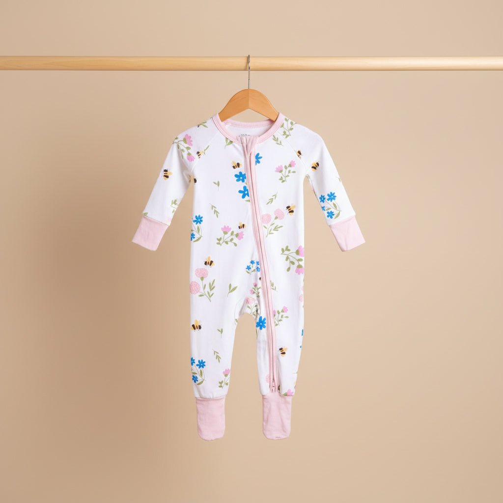 Blossoms Bamboo Zipsuit - Bubz