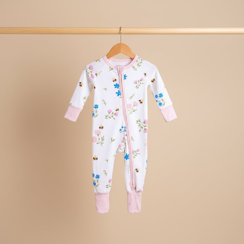 Blossoms Bamboo Zipsuit - Bubz
