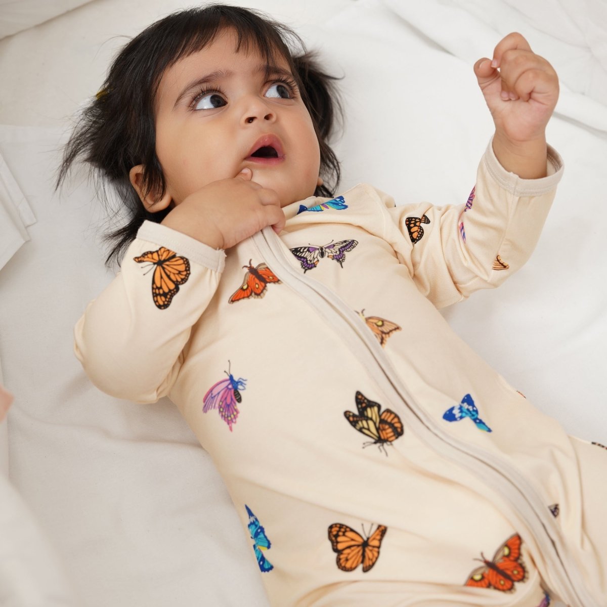 Chasing Butterflies Bamboo Zipsuit - Bubz