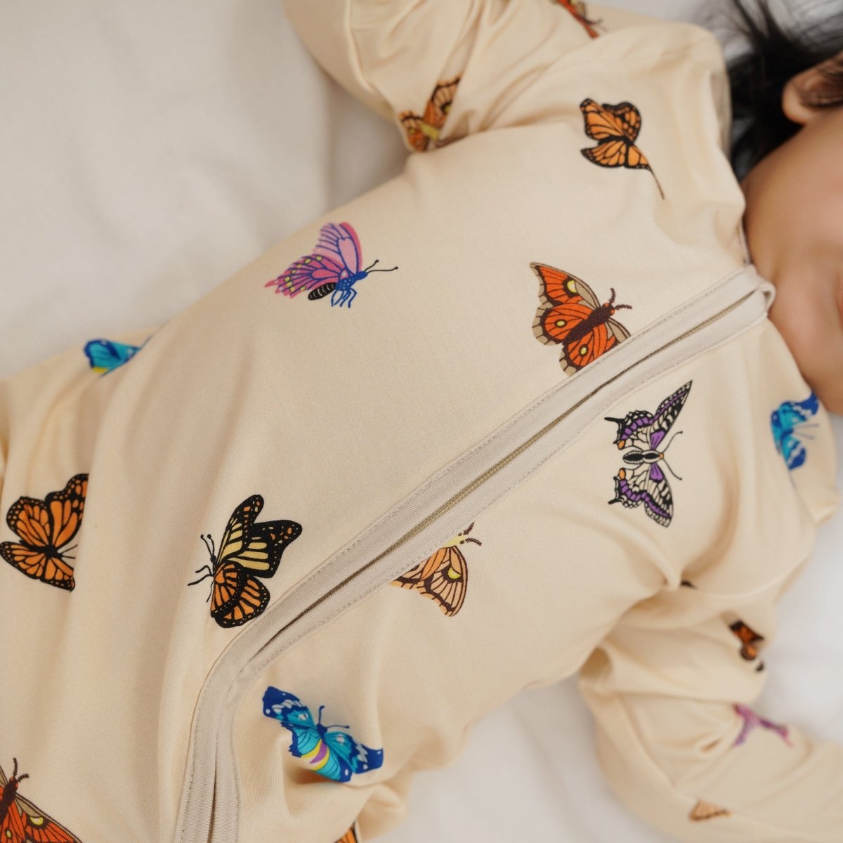 Chasing Butterflies Bamboo Zipsuit - Bubz