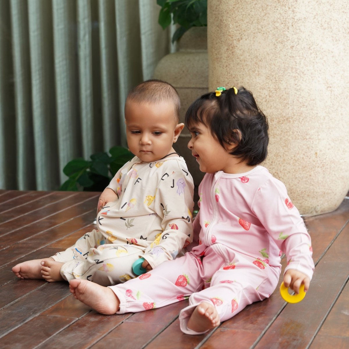 Cherry Charm Bamboo Zipsuit - Bubz