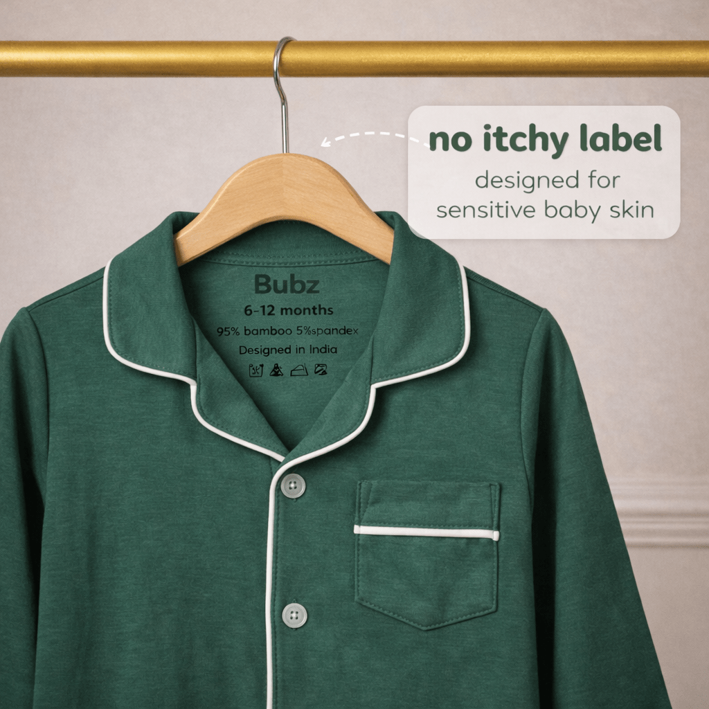 Collared Bamboo PJs in Bottle Green - Bubz