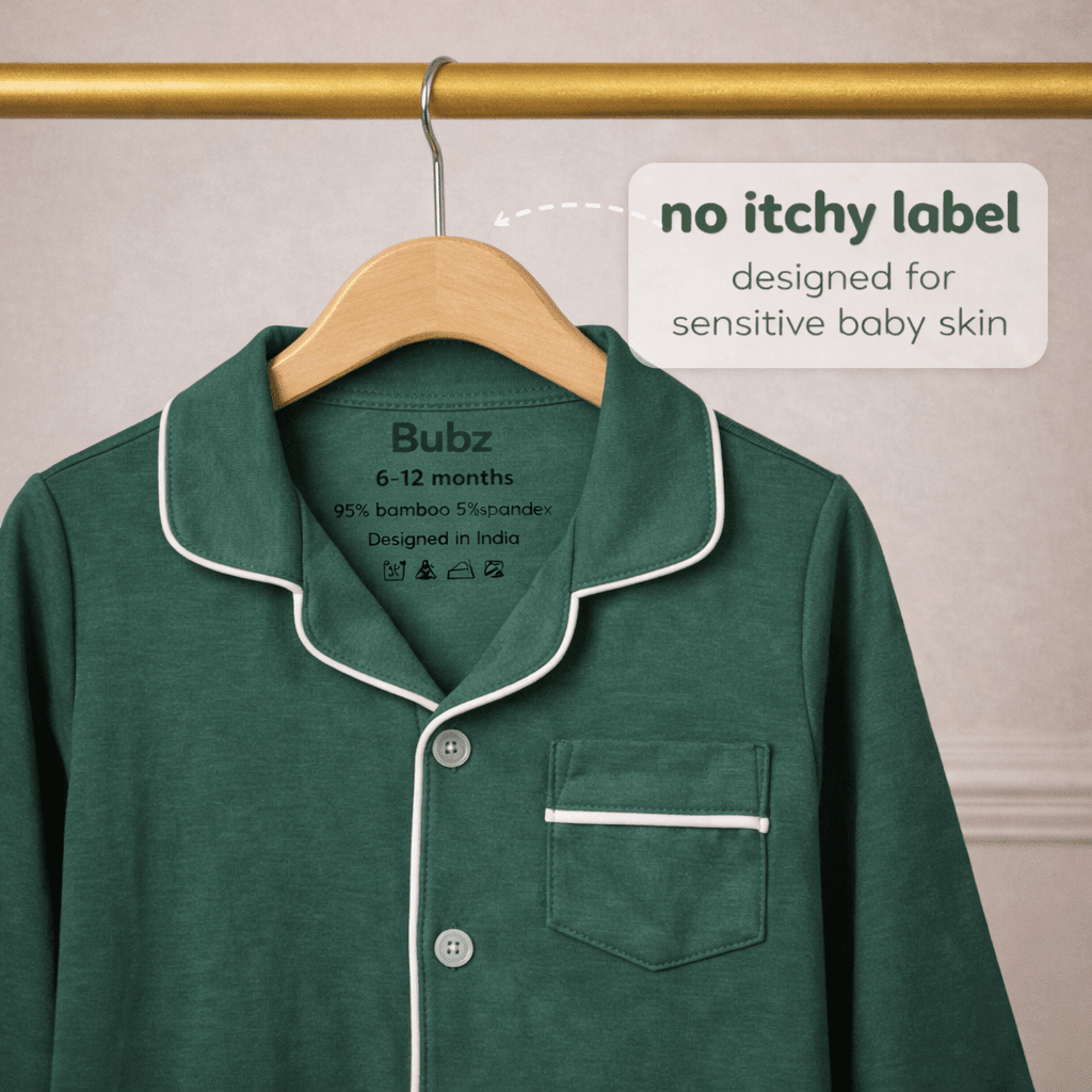 Collared Bamboo PJs in Bottle Green - Bubz