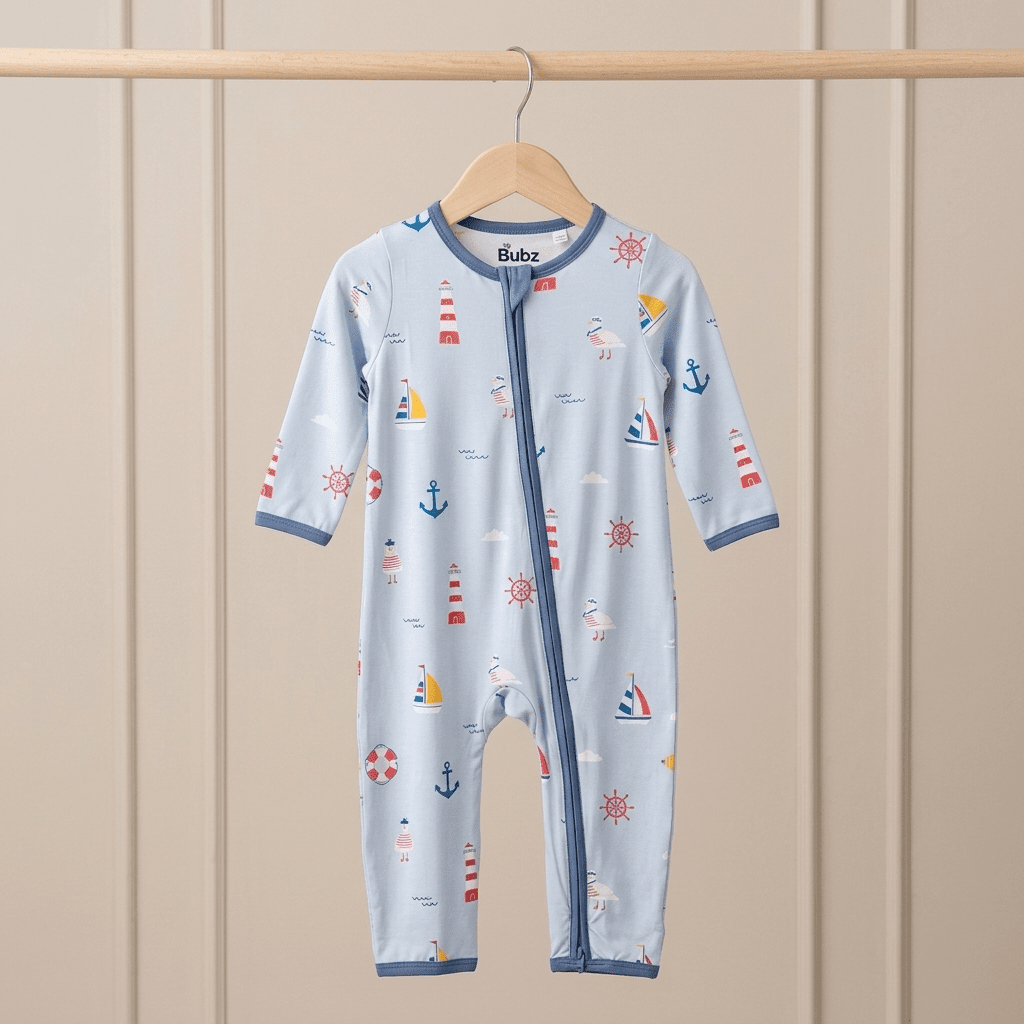 Little Sailors Bamboo Zipsuit - Bubz