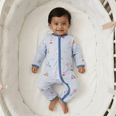 Little Sailors Bamboo Zipsuit