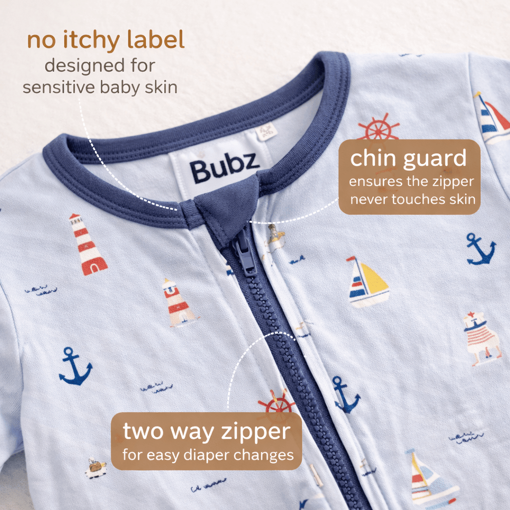 Little Sailors Bamboo Zipsuit - Bubz