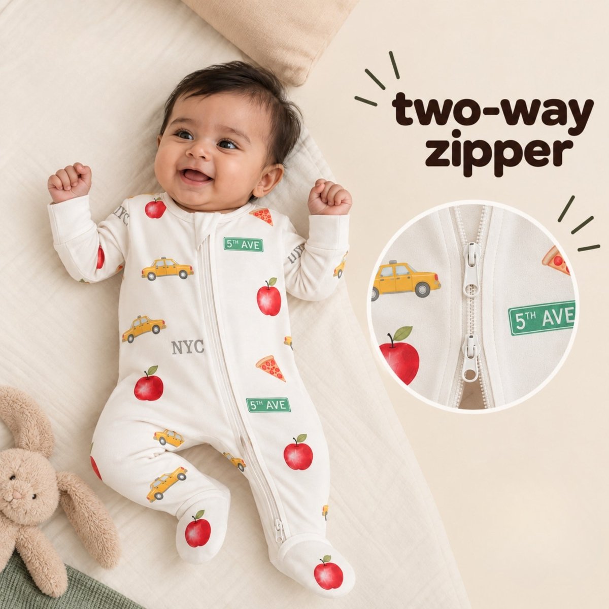 NYC Bamboo Zipsuit - Bubz