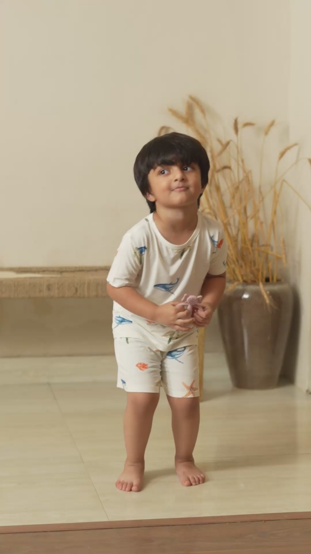 Toddler in bamboo pyjamas