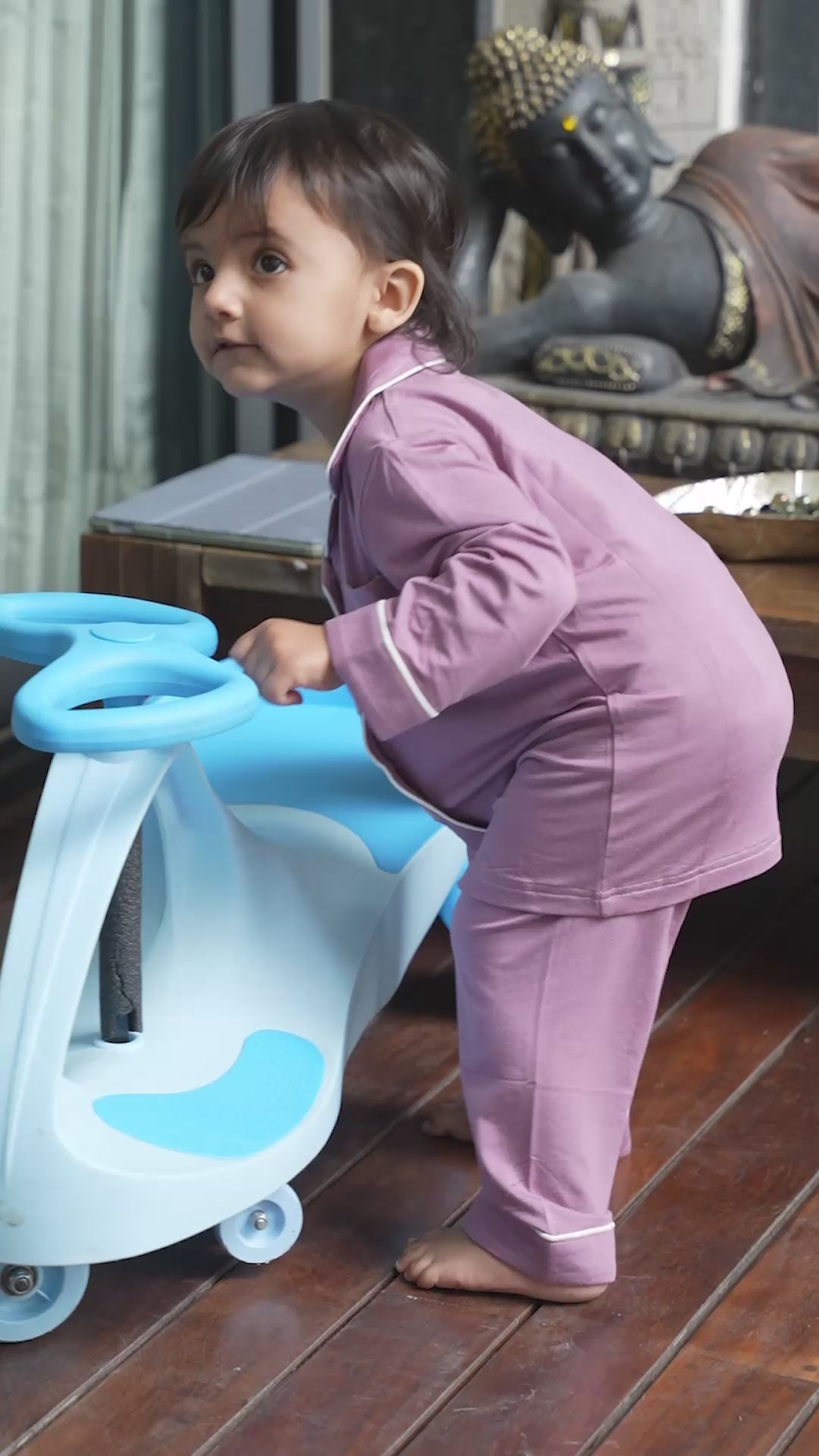 Collared Bamboo PJs in Mauve