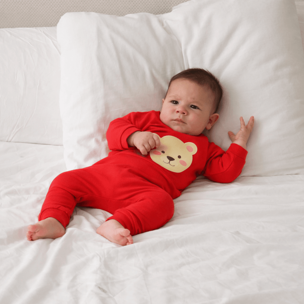 Red Teddy Bamboo Terry Loungeset - Bubz