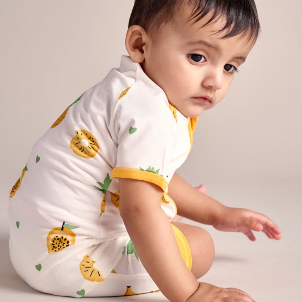 Tropical Fruits Bamboo Romper - Bubz