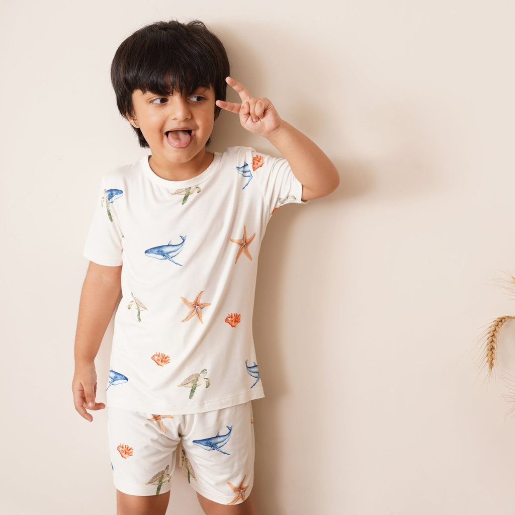 Under the sea Bamboo Short Sleeve Set - Bubz
