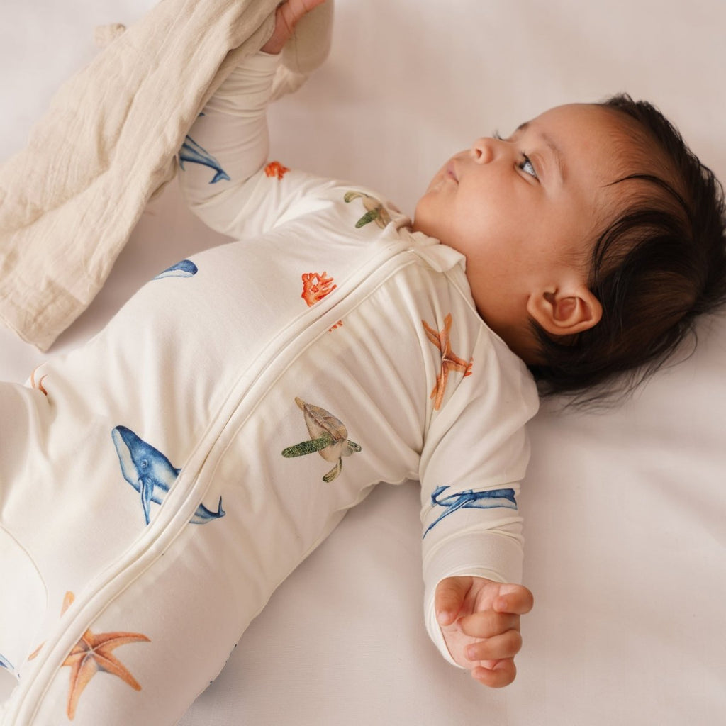 Under the Sea Bamboo Zipsuit - Bubz