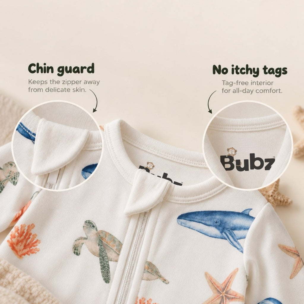 Under the Sea Bamboo Zipsuit - Bubz