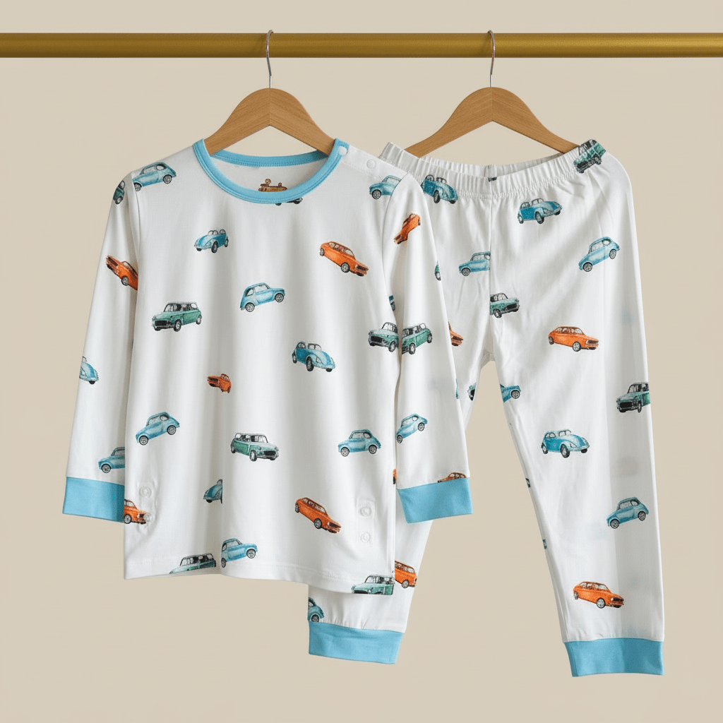 Vintage Wheels Bamboo Long Sleeve Set - Bubz