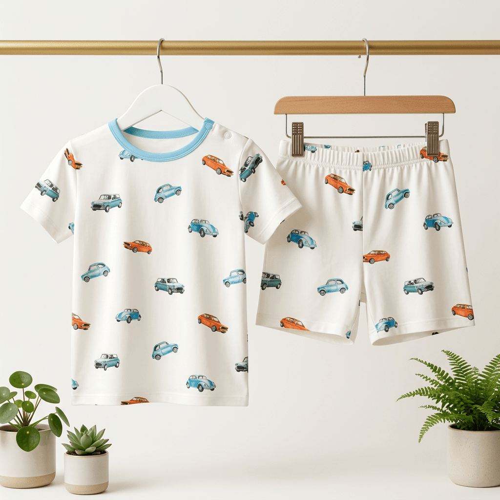 Vintage Wheels Bamboo Short Sleeve Set - Bubz