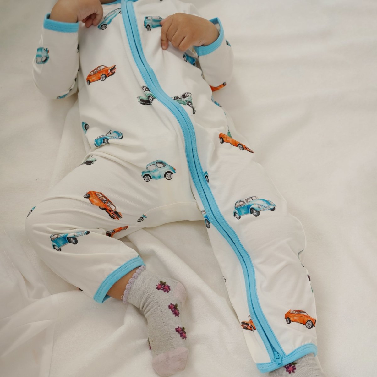 Vintage Wheels Bamboo Zipsuit - Bubz