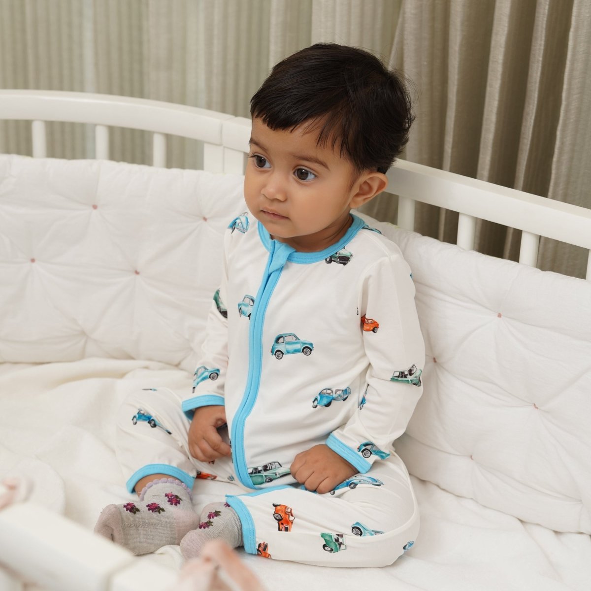 Vintage Wheels Bamboo Zipsuit - Bubz