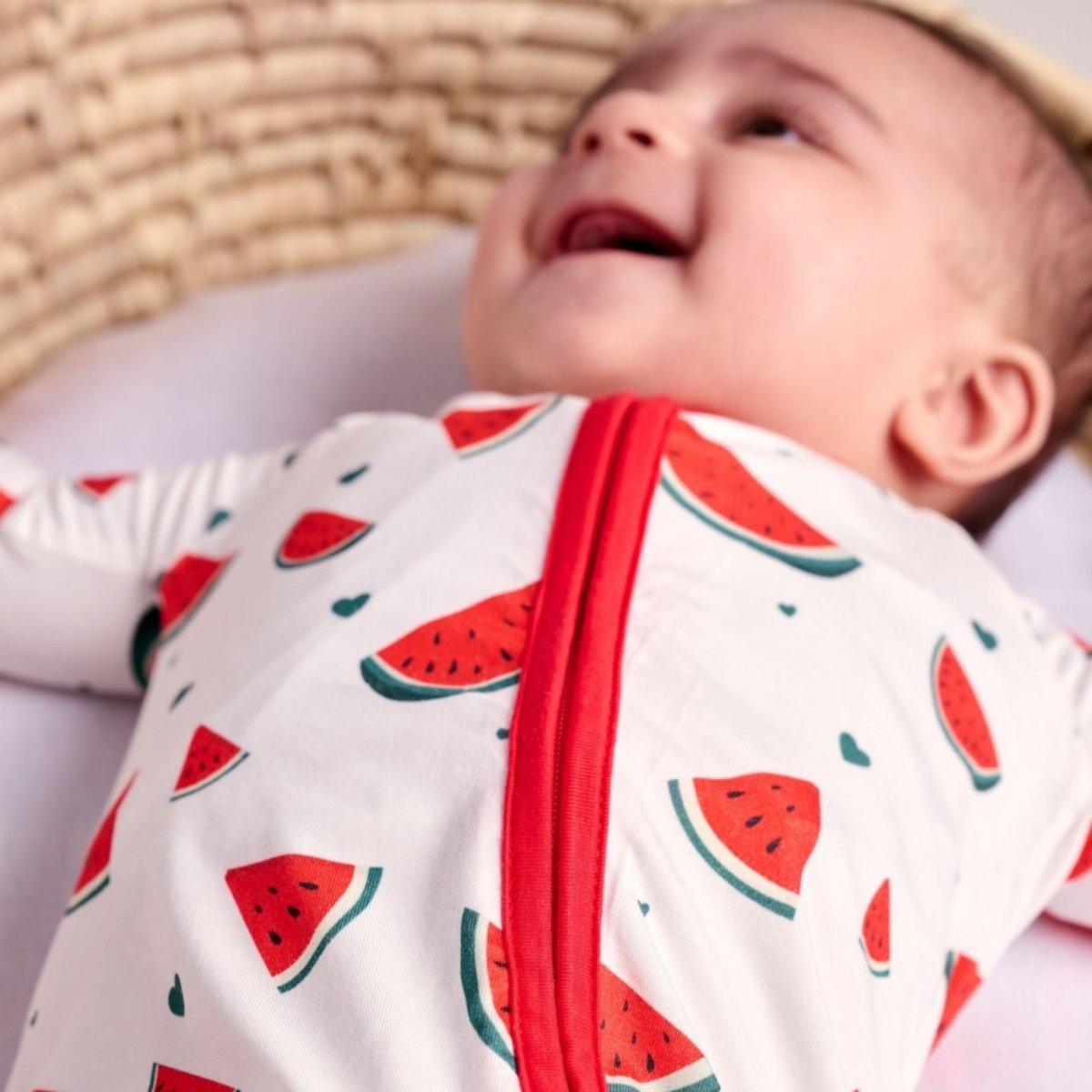 Watermelon Bamboo Zipsuit - Bubz