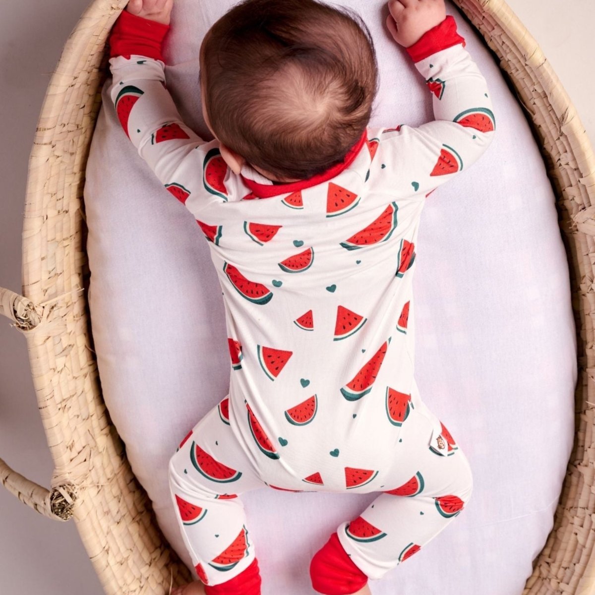 Watermelon Bamboo Zipsuit - Bubz